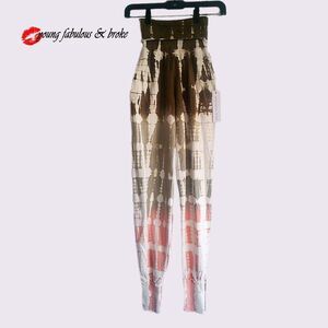 YOUNG FABULOUS & BROKE NEW Bohemian GROOVE Tie Dye Cuff Ankle Jogger Pant XXS
